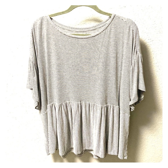 LOFT Tops - LOFT Peplum Striped T-Shirt LOFT Tops - LOFT Peplum Striped T-Shirt